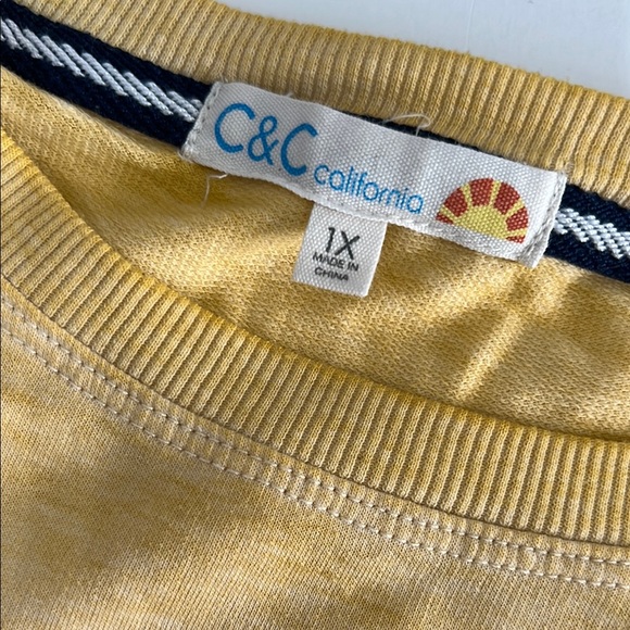Yellow Beachin' Graphic Sweatshirt Size 1X - Picture 2 of 9